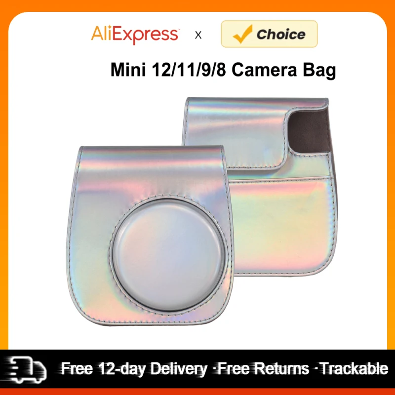 Instant Camera Storage Case Camera Bag PU Leather Magnetic Buckle with Shoulder Strap for Fujifilm Instax Mini 12/11/9/8 2024