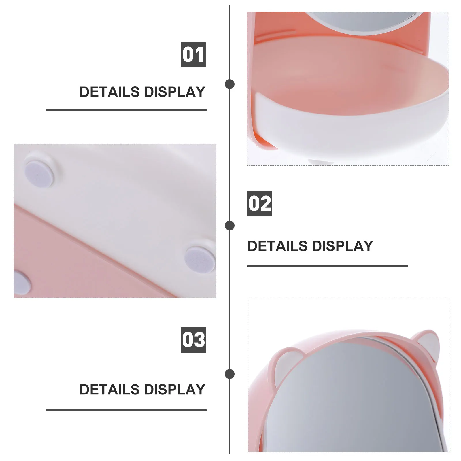 1-delige make-upspiegel Mooie make-upspiegel Chique slaapkamerdressoir Doorzichtige draagbare tafel Staande vrouwelijke multifunctionele thuismake-up