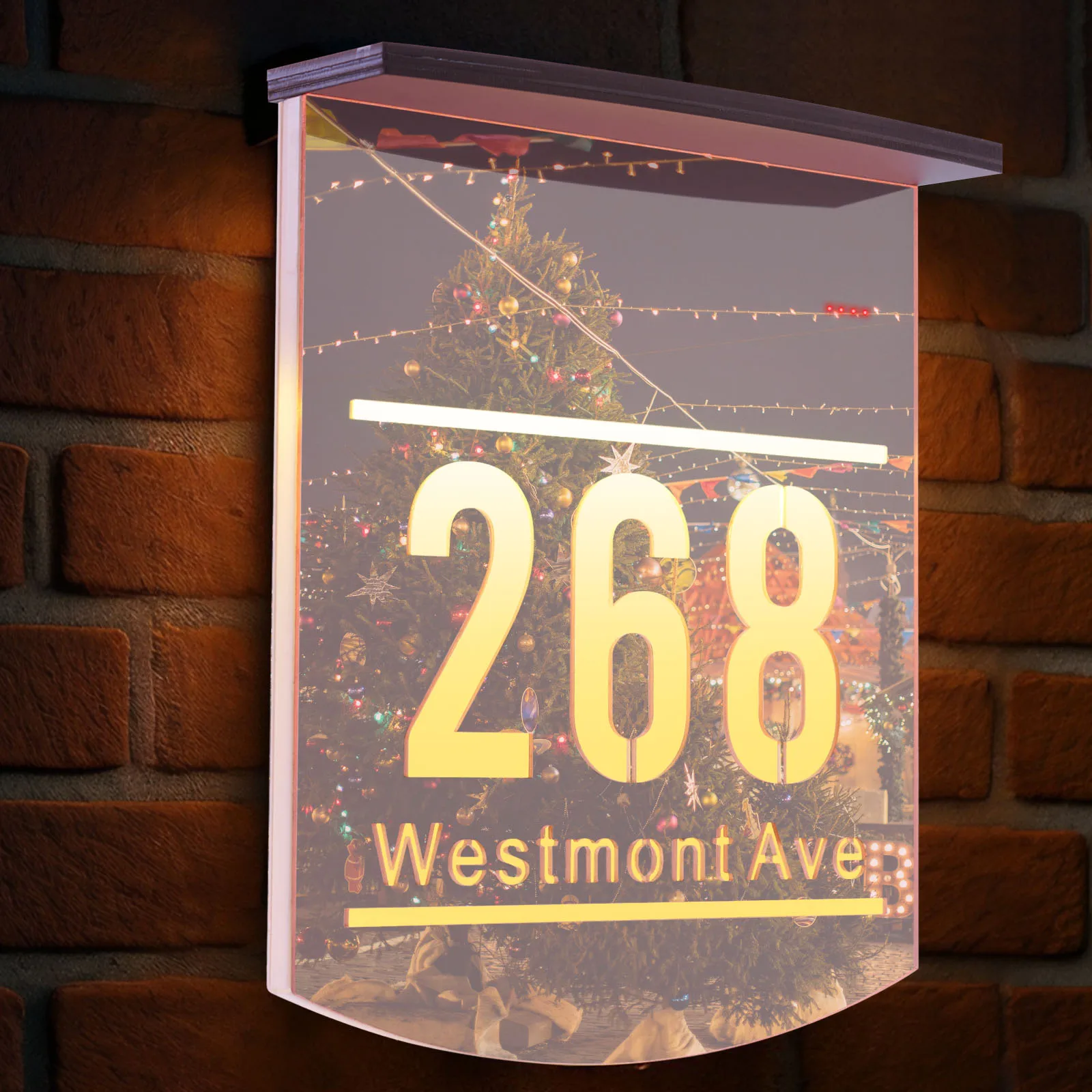 

Custom House Number Solar Led Light Villa Street Address Lighted Sign Acrylic Outdoor House Number Sign Modern Door Plate