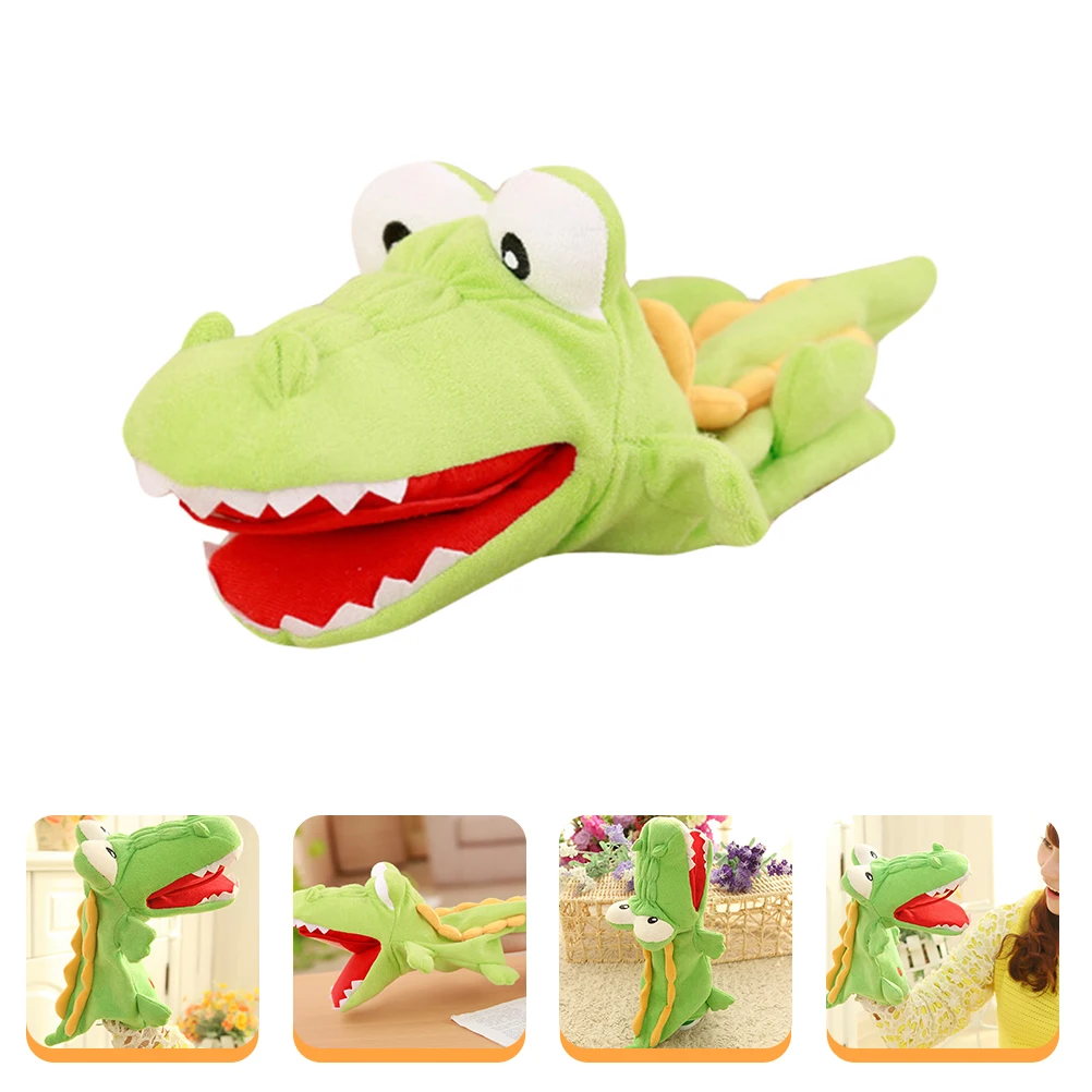 Alligator Handpop Speelgoed Interactief Kinderdoek Ouder-kind Zacht Knuffeldier Familiepoppen
