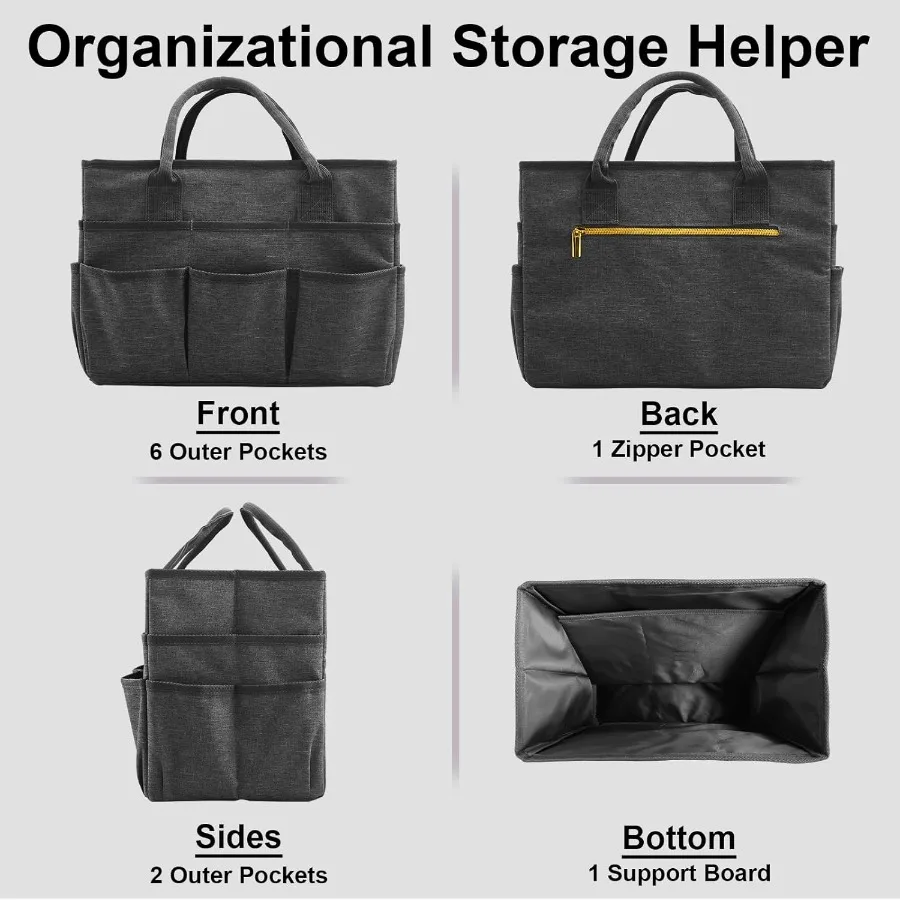 Art Organizer Craft Storage Tote Bag with Pockets and Handles Made from Durable Oxford Fabric Ideal for Teachers Officers Artis