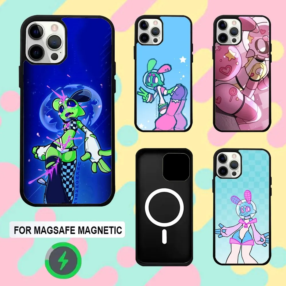 

S-Sploot Alien Phone Case For iPhone 16e,16,15,14,13,12,11,Plus,Pro,Max,Mini Magsafe Magnetic Wireless Charging