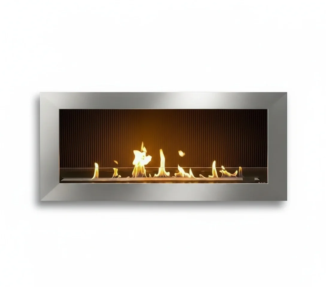 Bio-Ethanol Fireplace, 3mm Stainless Steel Vent-Free Stove, Freestanding Biofuel Heater, Premium Quality Indoor Decor