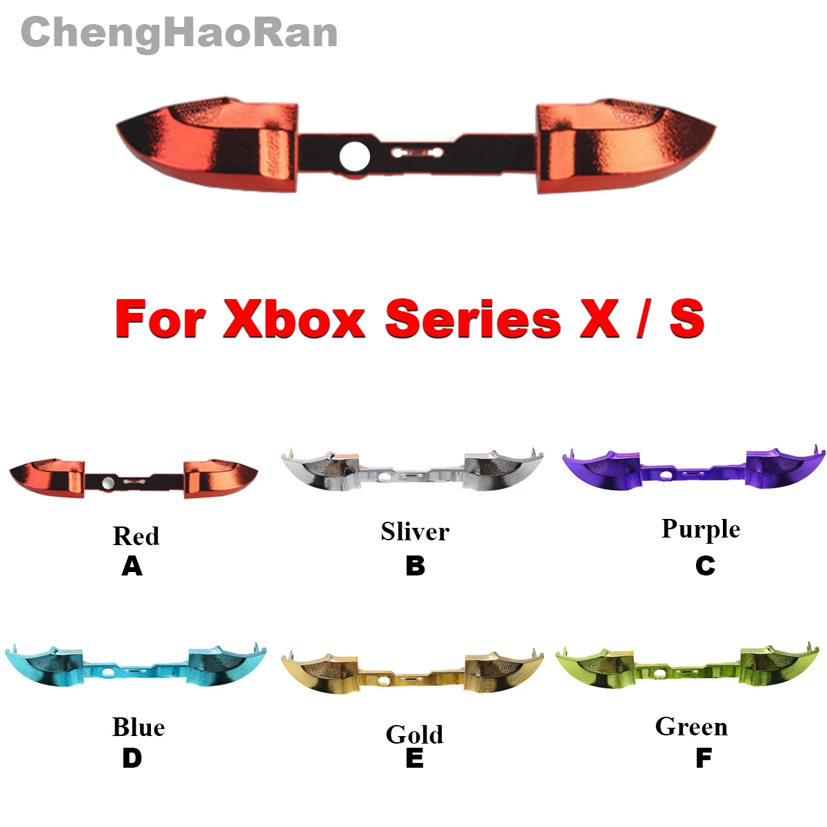 6 Warna 1 Buah Pengganti Tombol Krom untuk Xbox Seri X S Pengendali Dpad ABXY LB RB LT RT Bagian Tombol Pegangan Pelatuk