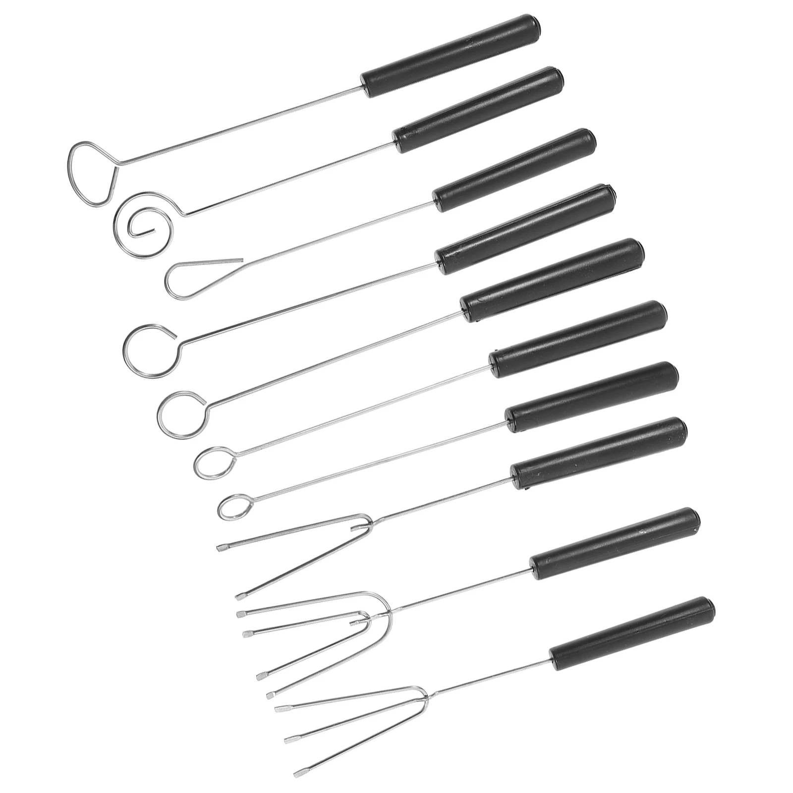 

10 Pcs Stainless Steel Chocolate Dipper Tool Group Kitchen Candy Dipping Forks Making Tools Set Fondue Accessories