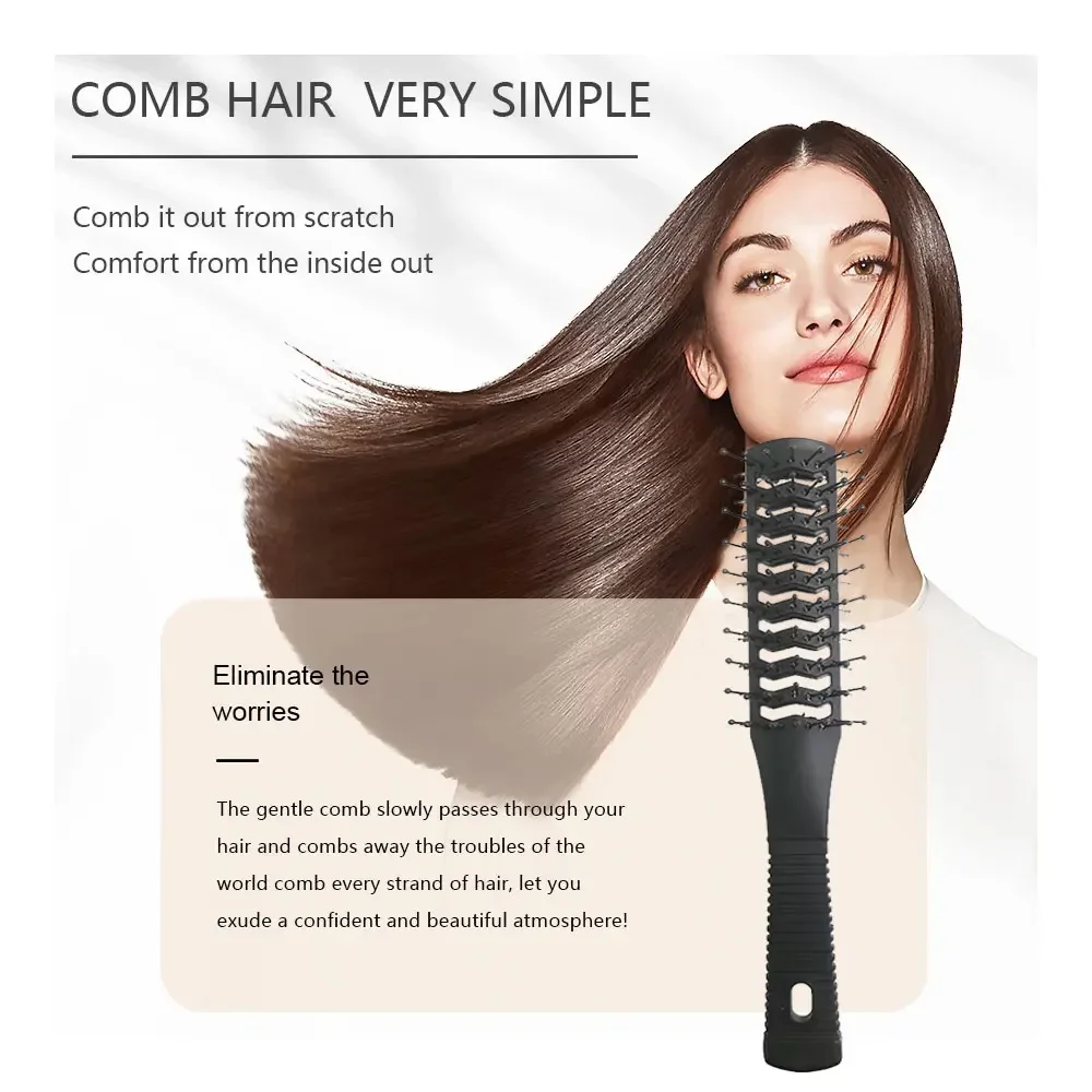 1 قطعة تصفيف الشعر وفك تشابك الأسنان واسعة مكافحة فقدان أمشاط تصفيف الشعر فرشاة برو صالون ضعف الجانب تدليك مشط مكافحة تشابك فرش