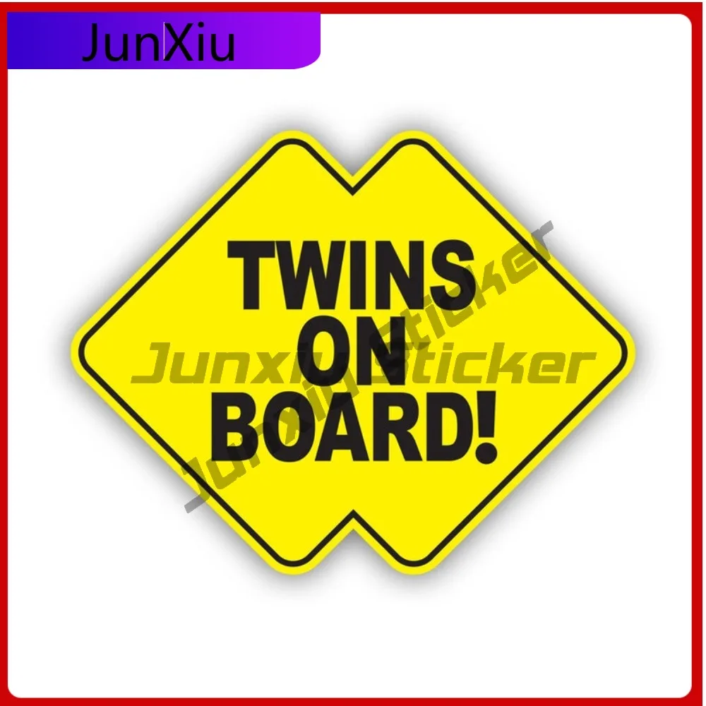 

Twins On Board Sticker Creative Decals Newborn Twin Kids Baby Babies On Funny Style Car Use Waterproof Vinyl Decal For Door P