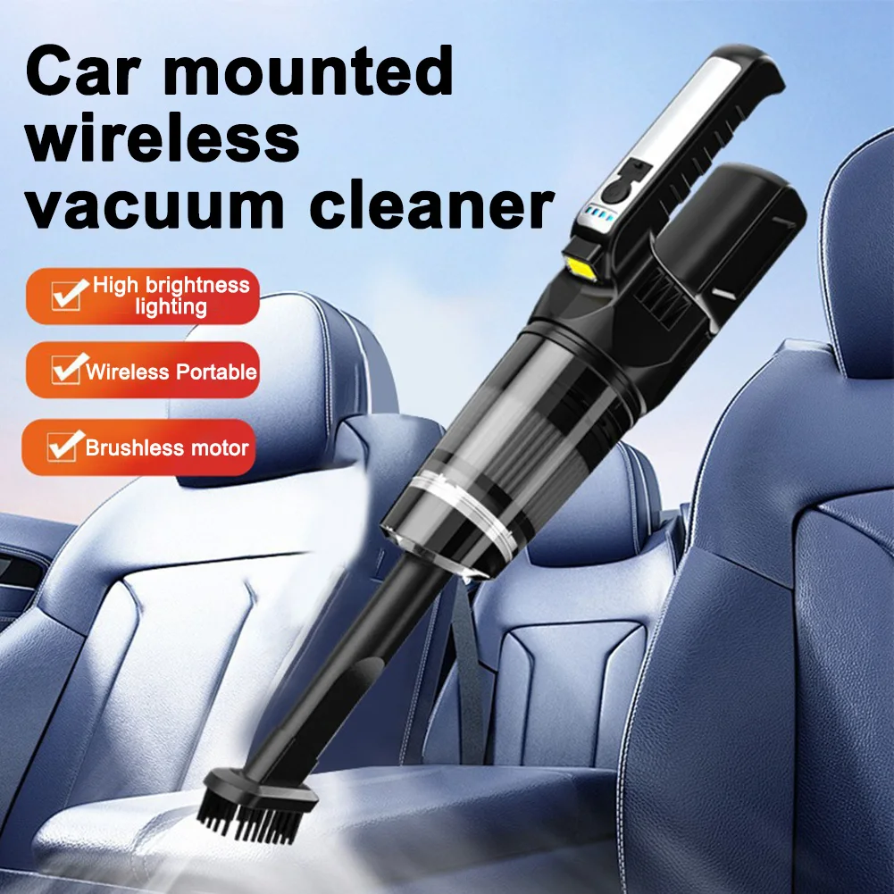 Universal Car Vacuum Cleaner Portable Handheld  Wireless Vacuum Cleaner With Brush Nozzle Filter For Car Home Cleaning Tools