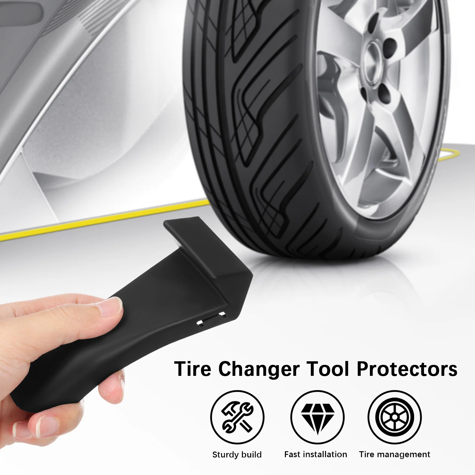 

4Pcs Tire Machine Jaw Protectors Heavy Duty Plastic Clamp Covers Extended Lifespan Scratch Proof Design for Efficient Tire