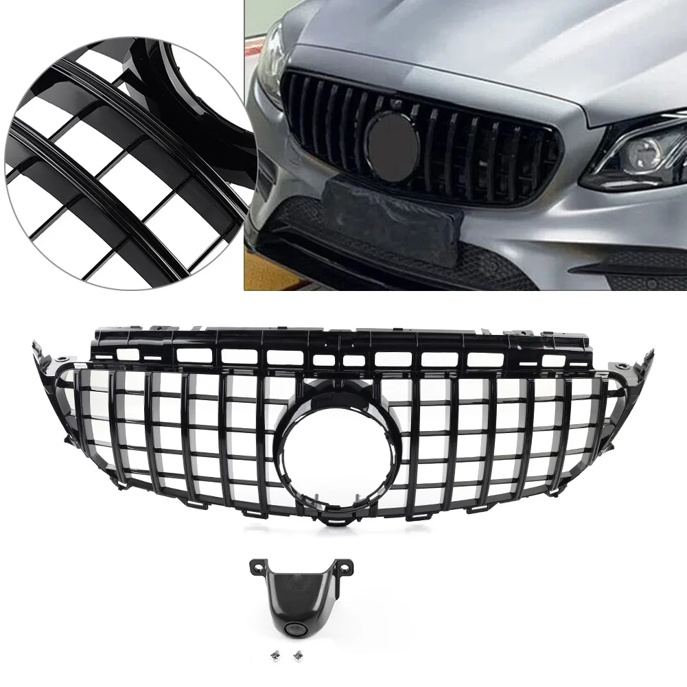 

Car Front Bumper Hood Radiator Grille GTR Style For Mercedes Benz E Class W213 E200 E300 E400 4DR Sedan 2016 2017 2018 2019 2020