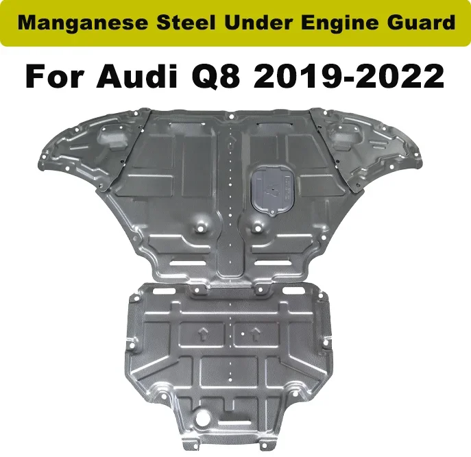 

Для Audi Q8 2019-2022 автомобильные аксессуары марганцевая сталь под защитным приспособлением двигателя капоты двигателя Лидер продаж