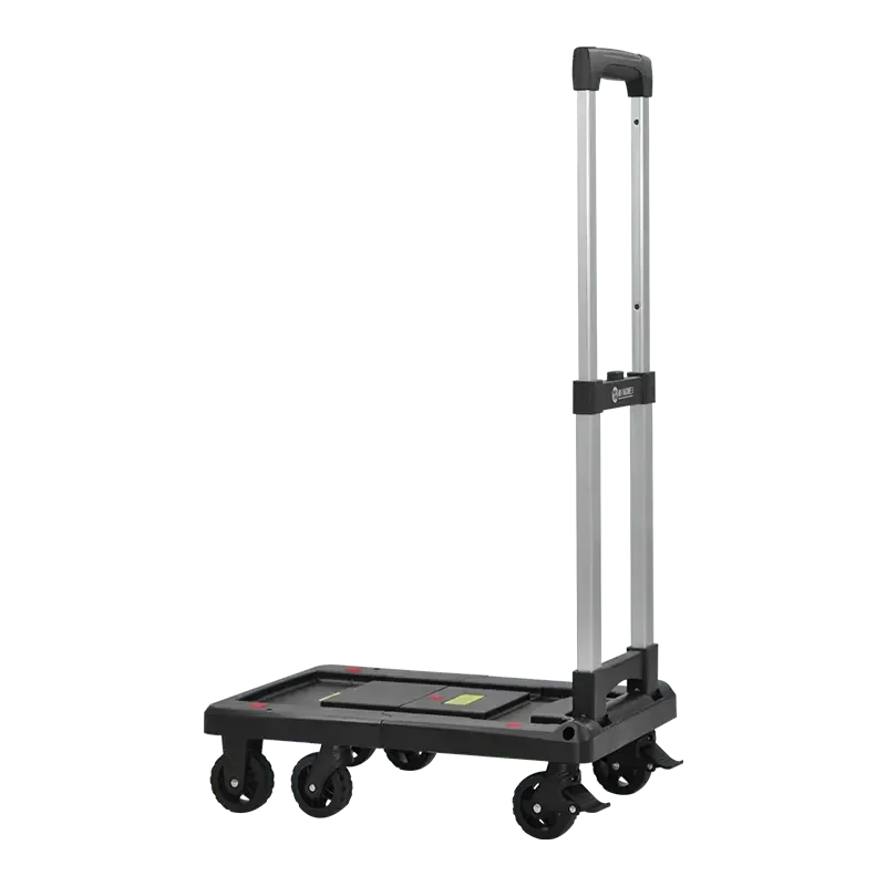 Single silent 150kg loading foldable folding portable plastic trolley trolley telescopic trolley HC-2