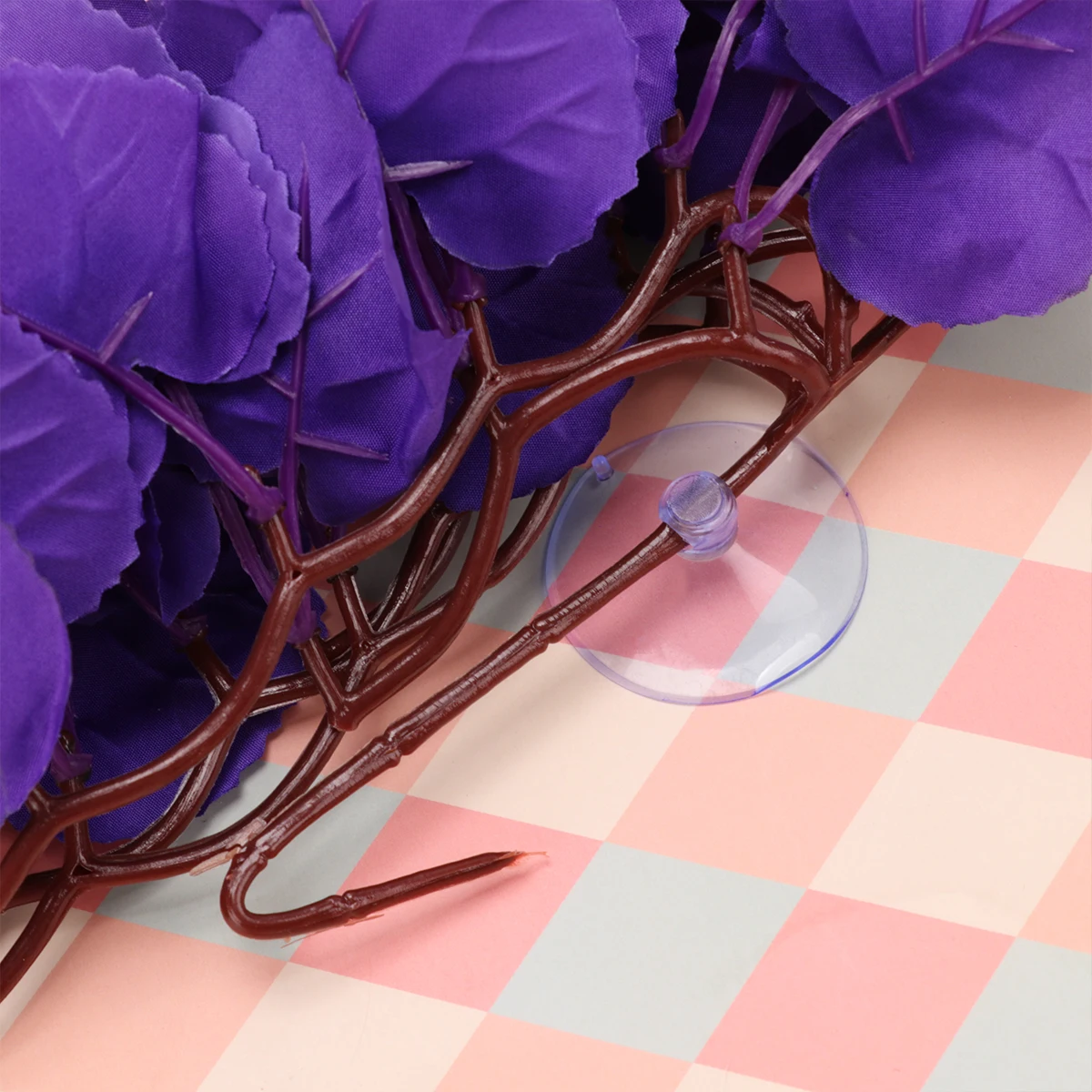 

Vivid Simulation Rattan Purple Creeper Vine Leaves Easy to Clean No Odor Resin Material Perfect for Home Weddings Party Decor