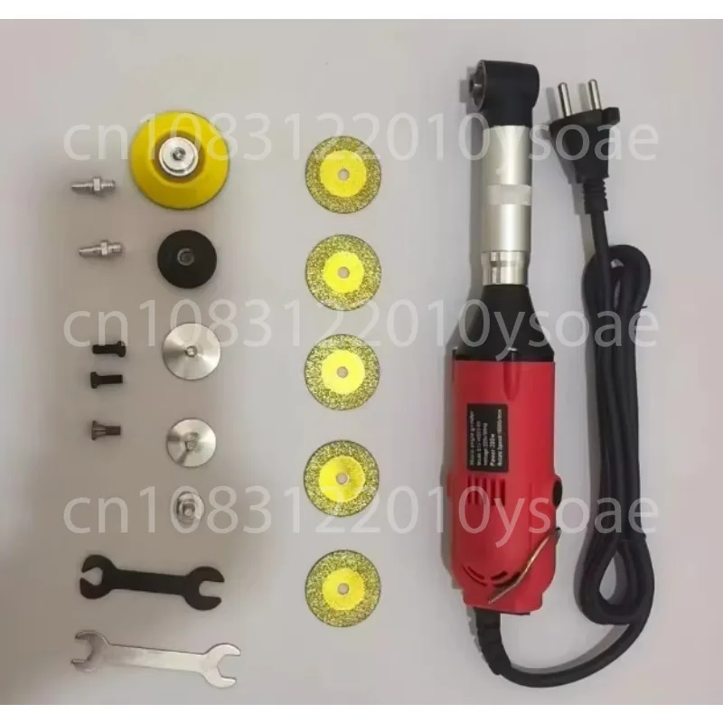 Versatile Electric Grinder, 90 ° Elbow, Adjustable Speed, for Tile Gap Cleaning, Polishing and Grinding
