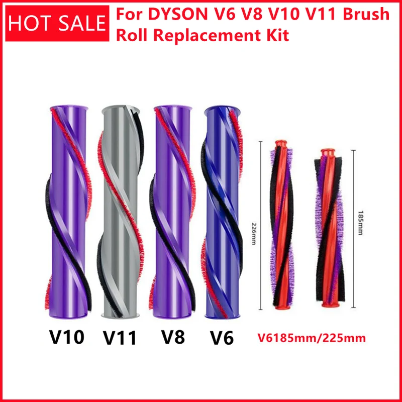 Сменный Набор для DYSON V6 V8 V10 V11, совместимая Беспроводная щетка для чистки, насадка для щетки, ролик 966821-01