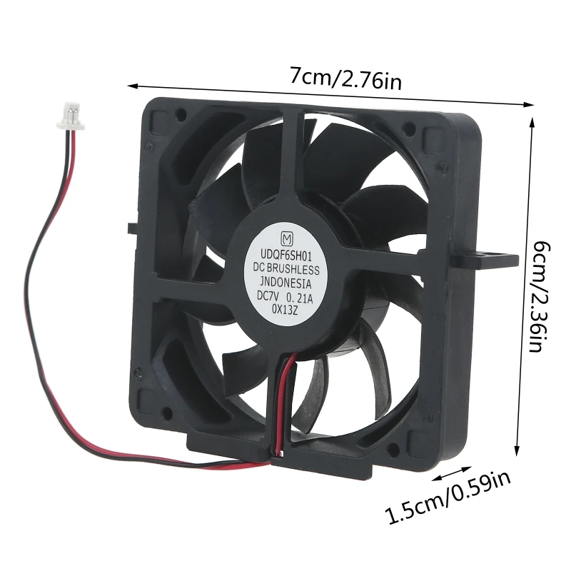 Dc 7v ventilador de refrigeração interno dc sem escova dissipador de calor refrigerador radiador 9 lâminas console peças de reparo para ps2 50000/30000 3w 5w