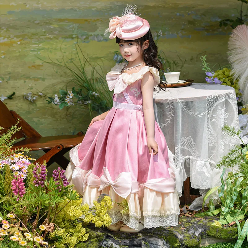 

Girls Lolita Dress Party Dress Summer Victorian Retro Lolita Dress Girls Luxury Elegant Princess Dress Kids Ball Gown Dress Gift