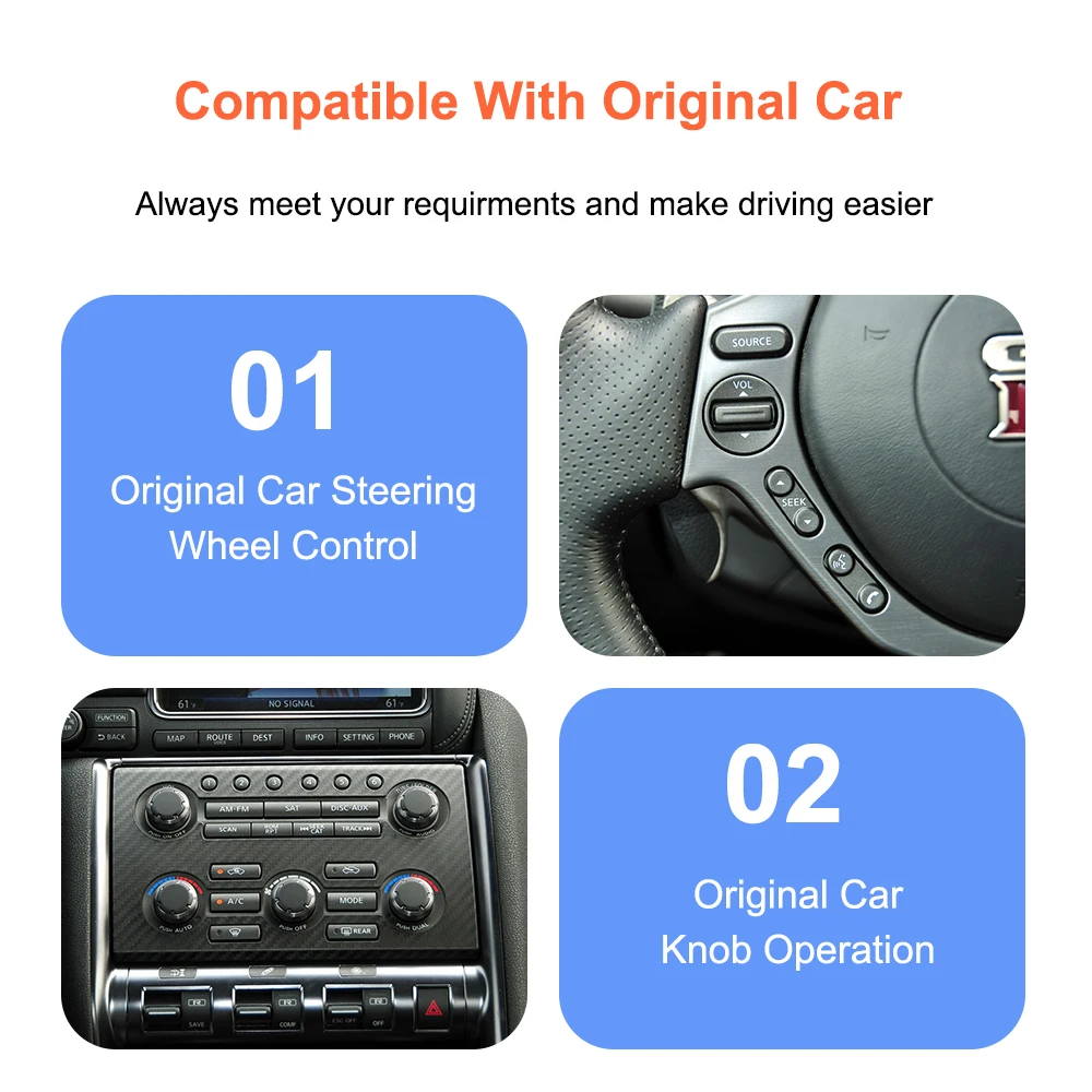 Bonroad Wireless Carplay Android Auto Modulbox für HD-Bildschirm Nissan GT-R Pathfinder Quest 370Z Patrol Mirror Link Interface – Detail 8