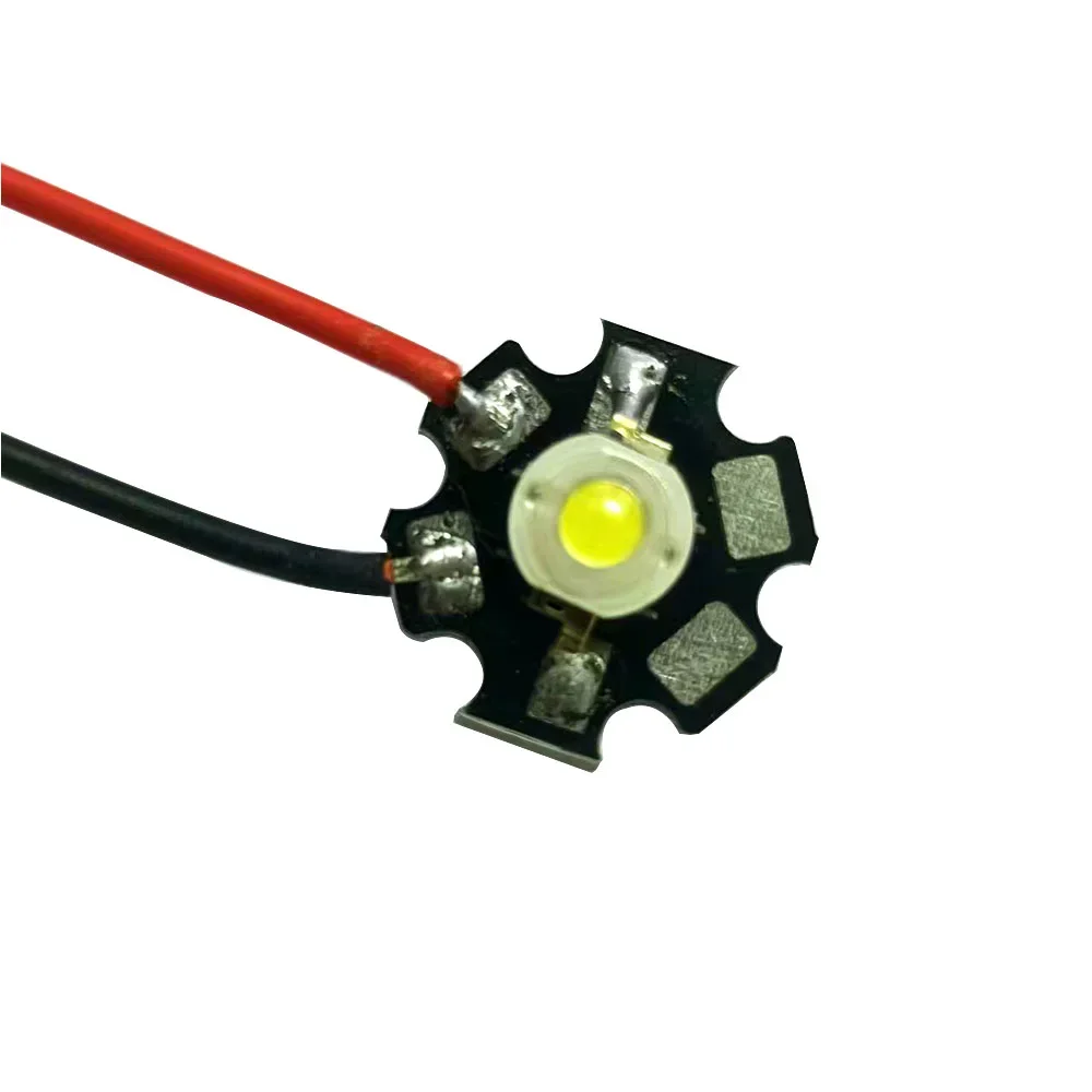 10pcs 1W 3W High Power LED With Wire Chip Lamp Bulbs SMD COB Diodes Warm Cold White Red Green Blue Yellow 440 660nm Grow Light