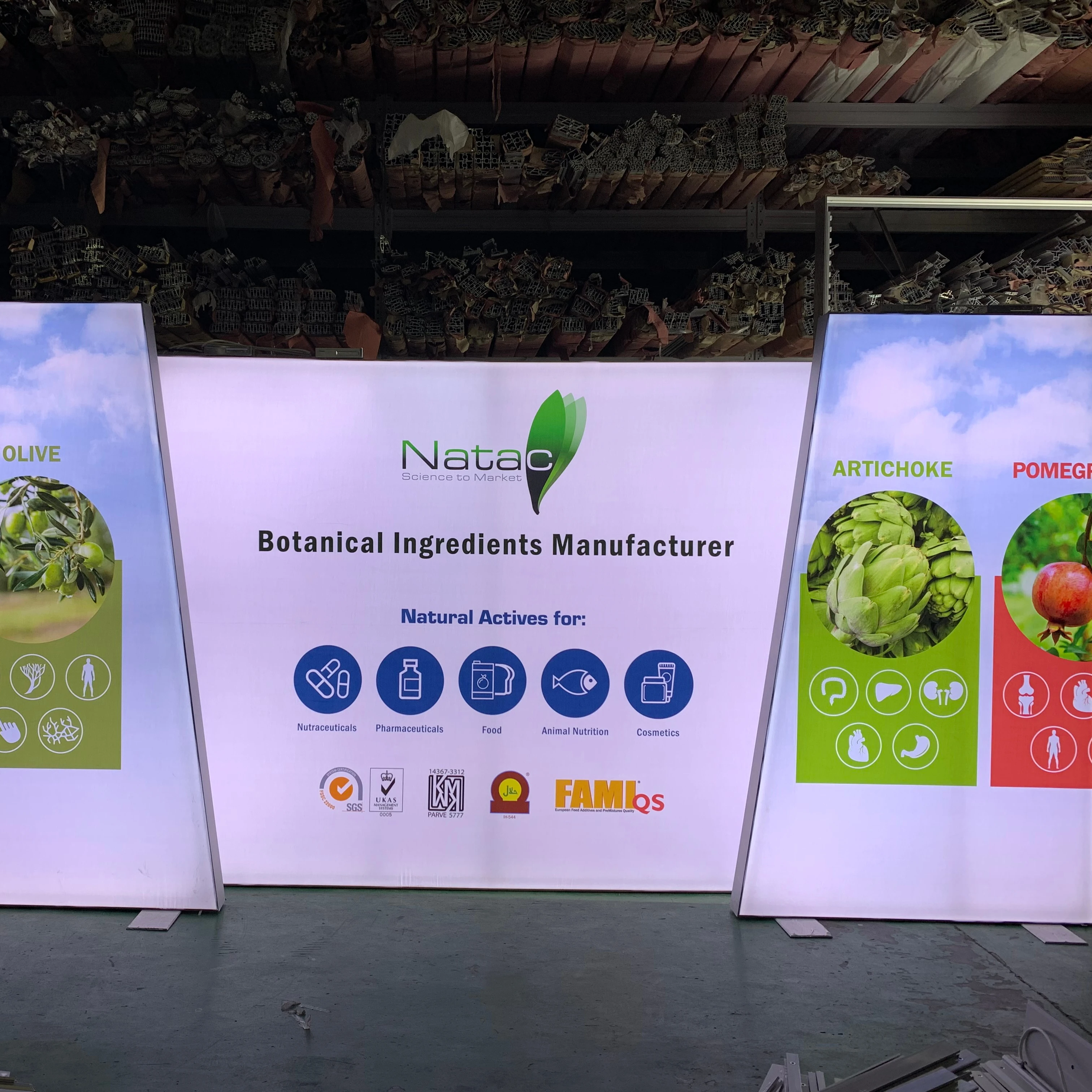 Hintergrundbeleuchtete SEG-Kabine 20 x 10 Fuß für Vitafoods Europe Tension Fabric Lightbox Ausstellungsstand Messe-Kabine