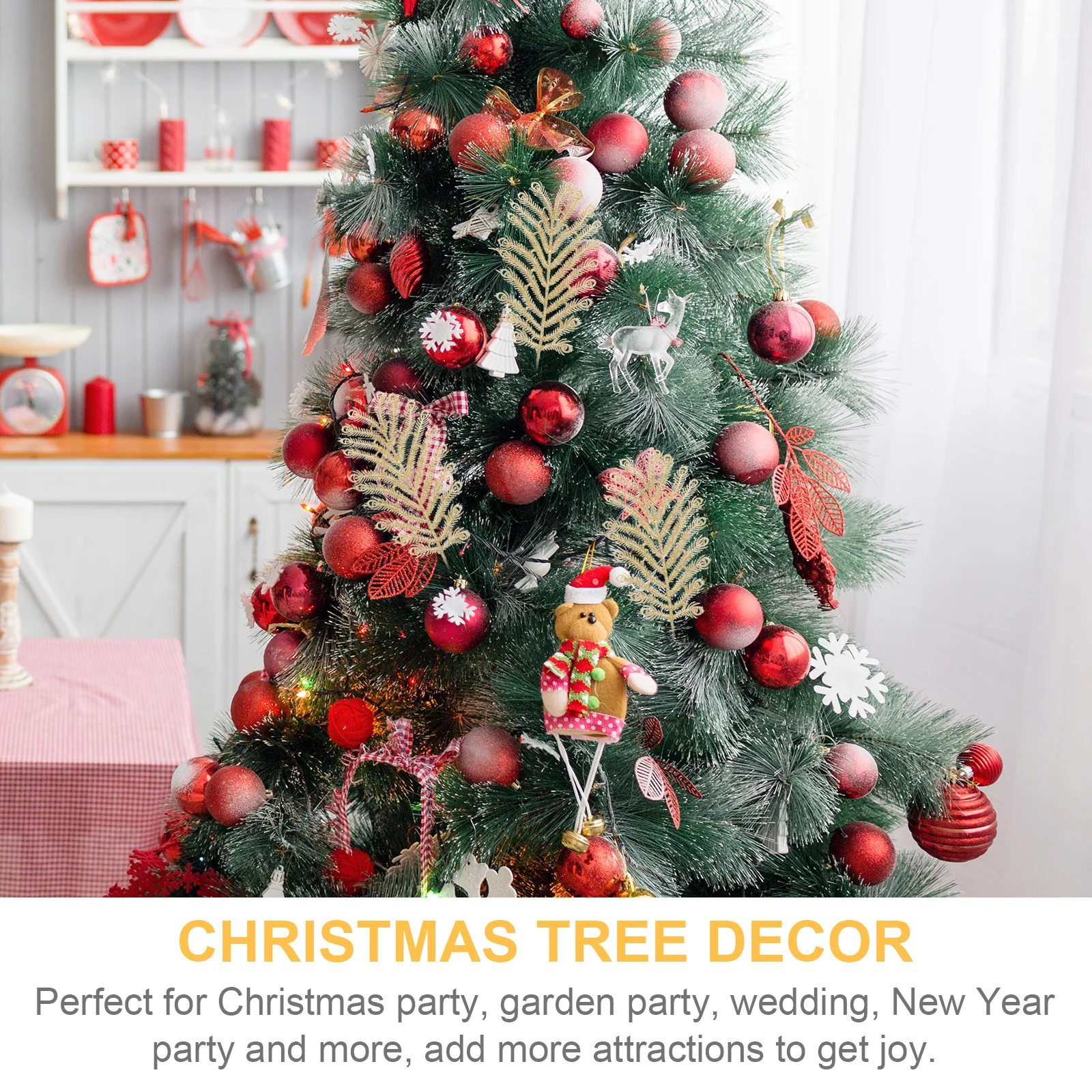 

6 Pcs Pine Needles Baby Christmas Ornament Outdoor Decorations Artificial Holiday Stems