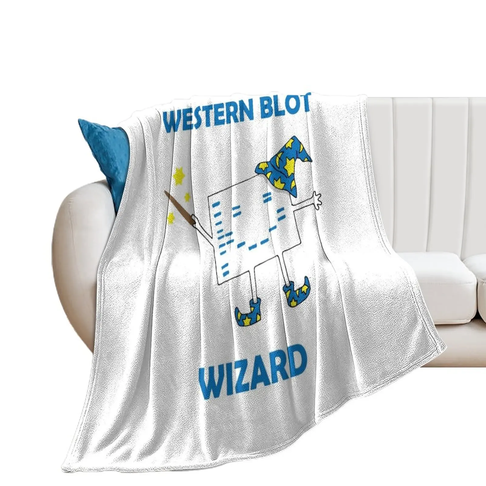 Western Blot Wizard, he loves Cell Biology! Throw Blanket Personalized Gift cosplay anime Blankets