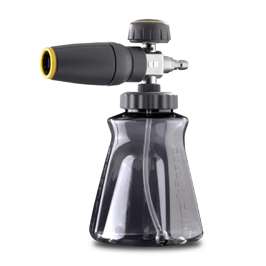 

Пенная пушка с дюймовым быстроразъемным разъемом для электрических и газовых мойков высокого давления. Бутылка WideMouth и регулируемый спрей для поколения Thi