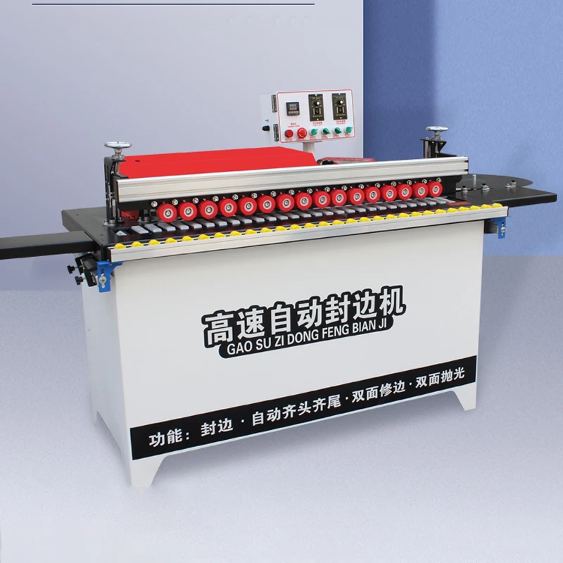 DW802 straight 150KG full automatic wood edge banding machine with gluing,trimming,buffing and end cutting