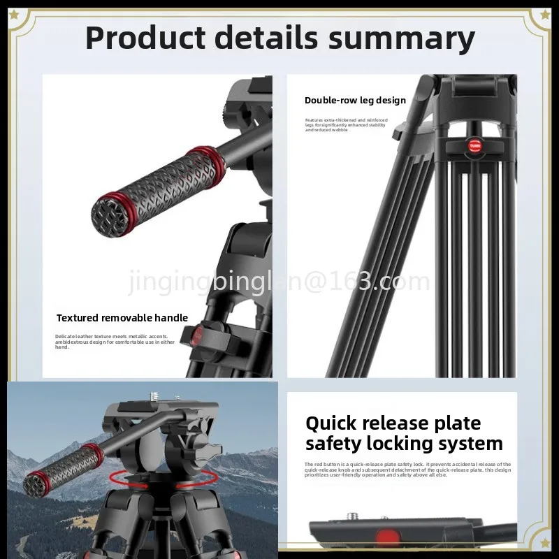 2026 factory supply CY-H1 professional grade camera camera heavy duty micro single SLR camera accessories tripod gimbal