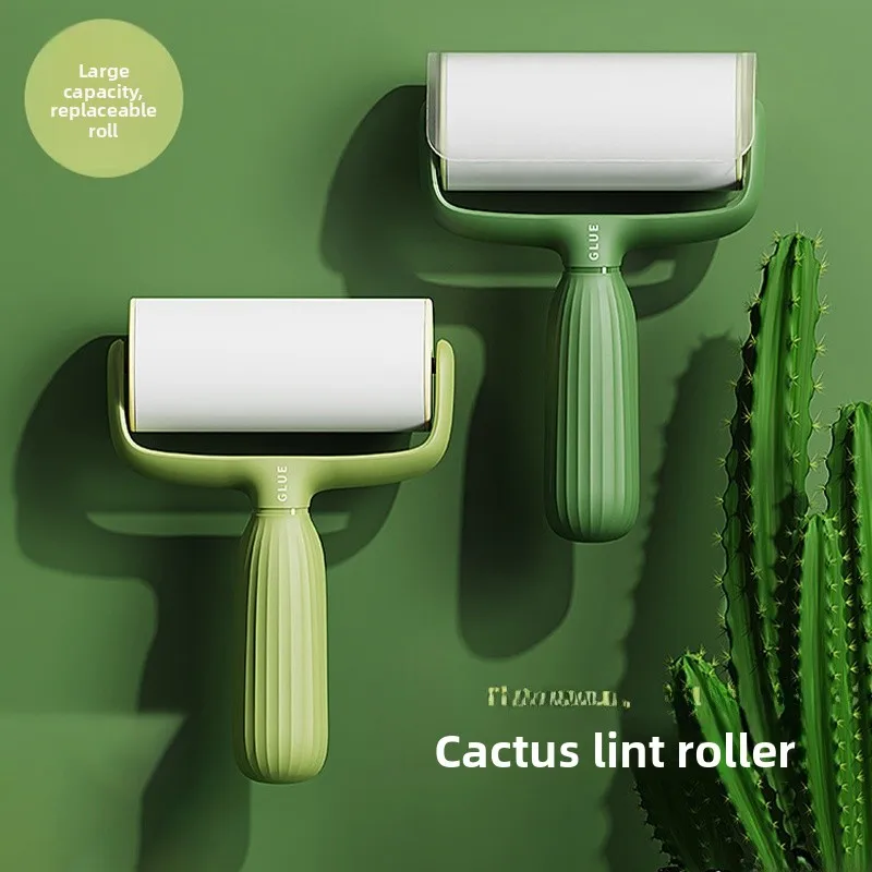 rodillo-adhesivo-de-cactus-para-uso-domestico-removedor-de-pelo-y-pelusas-de-ropa-cepillo-adhesivo-de-papel-desgarrable-para-limpieza-y-cuidado-de-prendas