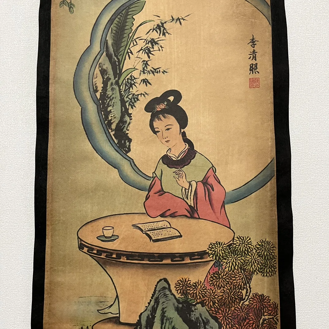 China Celebrity Old Scrolls Ancient Four Talented Women Picture Four Screen Painting,Wall mounted painting 5