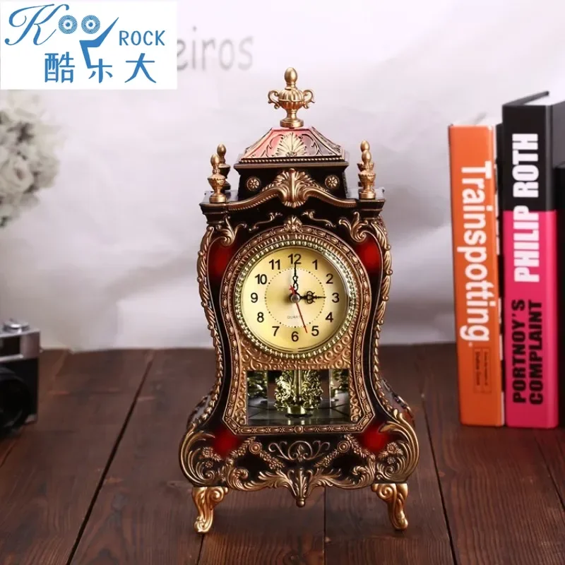 

Европейские стильные антикварные настольные часы с бесшумным ходом и 16 мелодиями для декора гостиной