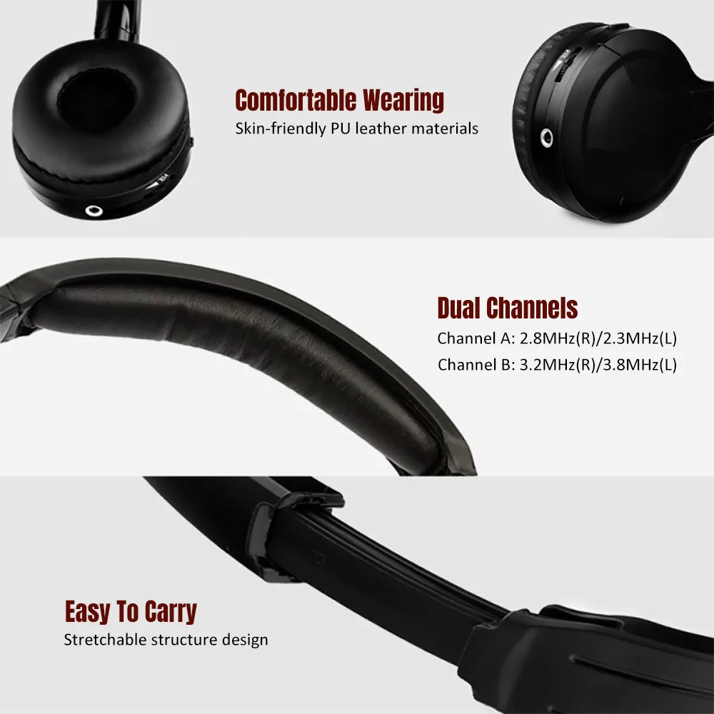 Fones de ouvido sem fio infravermelho fone de ouvido ir com fio para encosto de cabeça do carro dvd player teto multimídia player computador