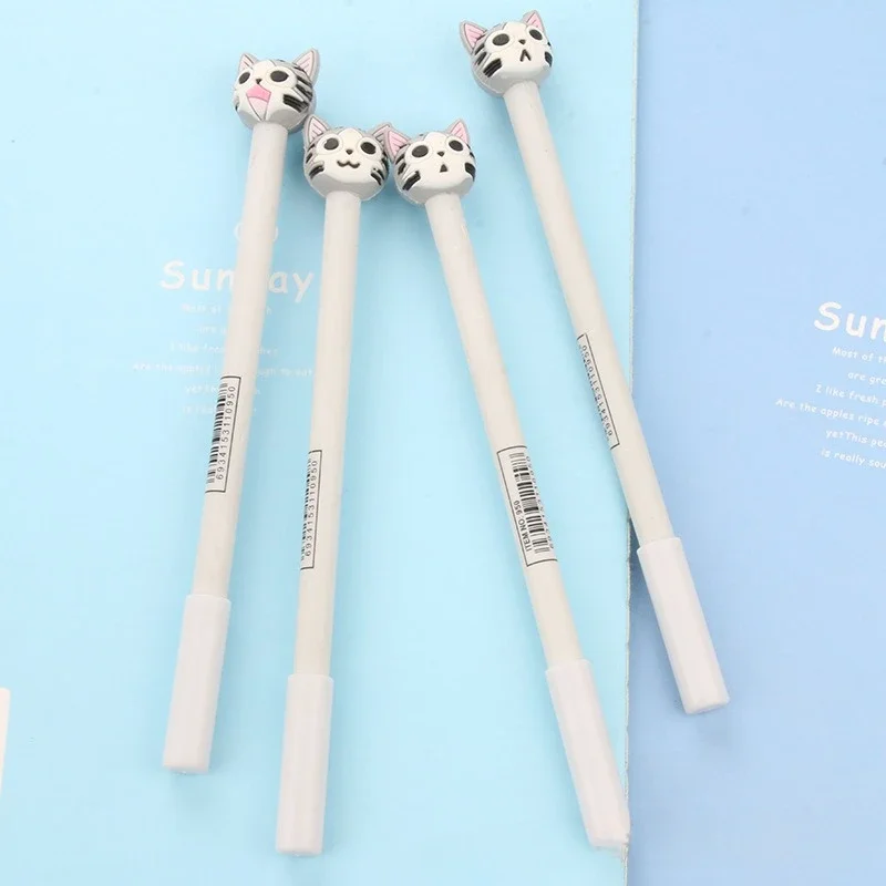 24Pcs cartoon cute cat gender-neutral pen, student creative stationery office supplies