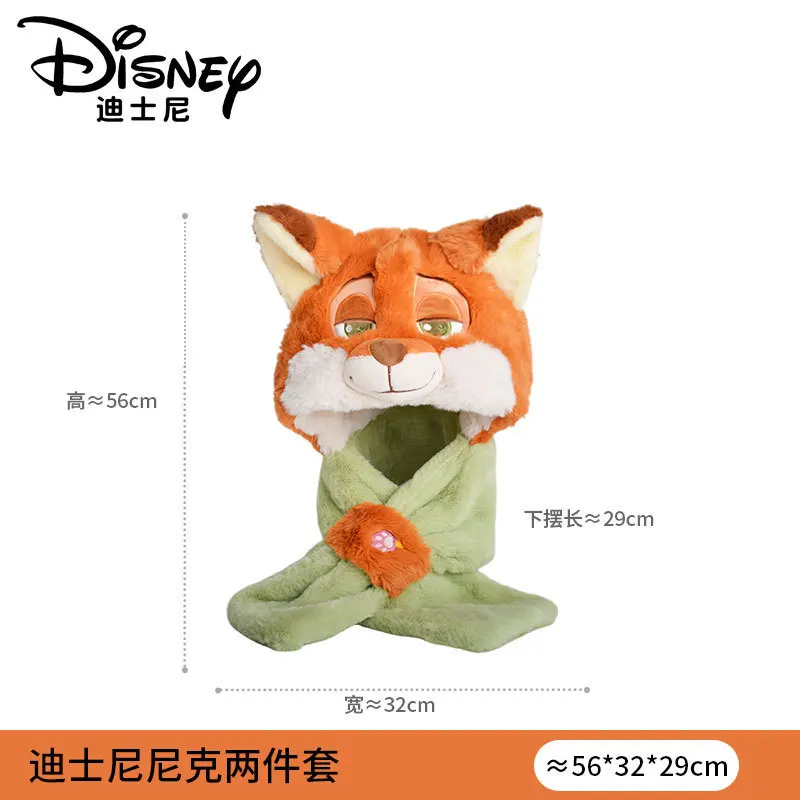 ديزني زوتوبيا نيك جودي واقية ثلاثية الأبعاد غطاء الأذن الشتاء تقليد فرو الأرنب مع المخملية السميكة الاطفال هدية الكريسماس