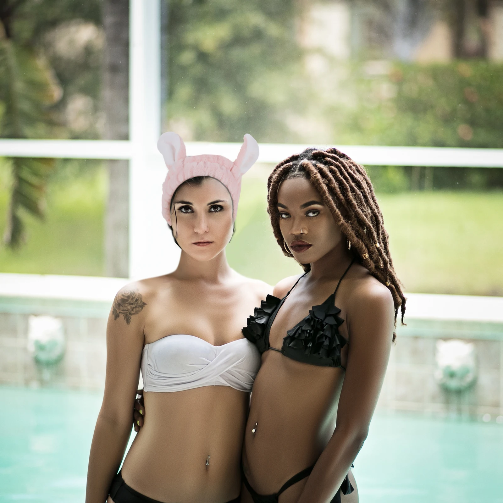 

2pcs Rabbit Ear Headband For Women Facial Headband Washing Face Makeup Spa Bath Wrap Lightweight Travel Aesthetic Hair Accessory