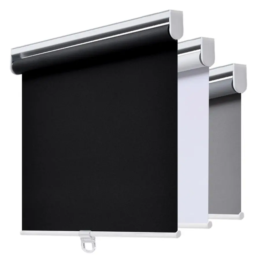 

Cordless Roller Shades Blackout Blinds for Windows Room Darkening Rolled Up Shades with Spring System, UV Protection Window Shad