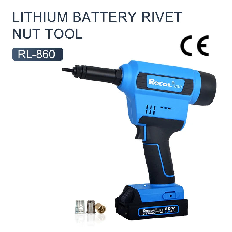 YYHC-Electric Power cordles Hand Riveter Riveting Gun Cable Aluminum/Steel Nut Rivet Tool for M3-M10