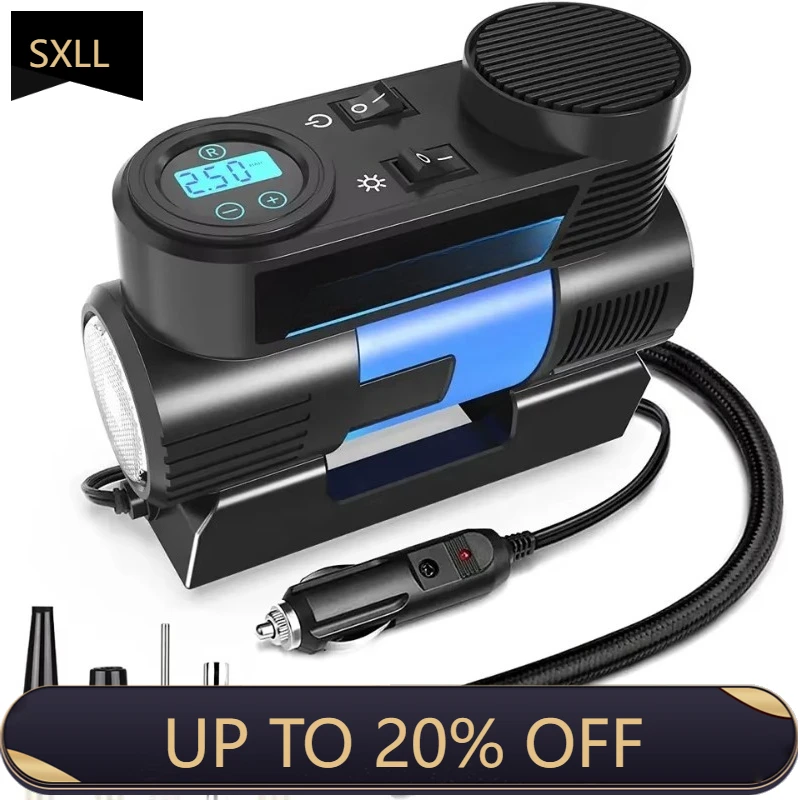 

SXLL Portable Air Compressor Tire Inflator/Automotive Air Compressor 12v/Mini Electric Air Pump for Bicycle Ball