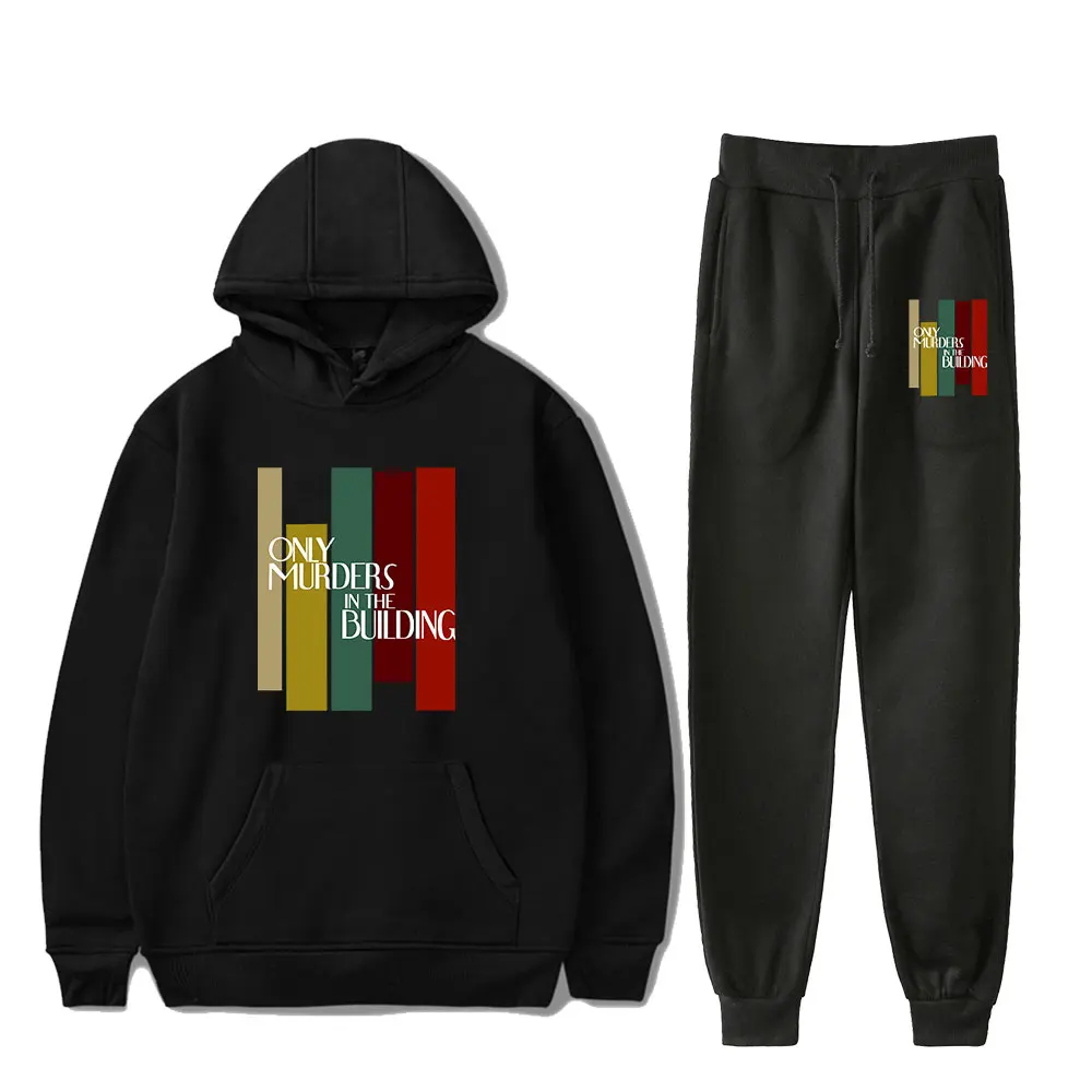 

Only Murders in the Building Two Piece Set Women Men Long Sleeve Hoodies+Jogger Pants Fashion Streetwear Clothes