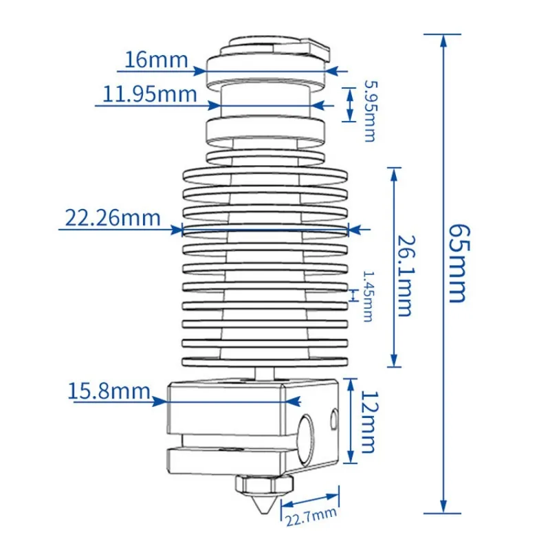 RAMPS E3D V6 3D Print J-head Hotend for 1.75mm Direct Filament MK3/MK3S Titan Extruder 0.4mm Nozzle 3D Printer Parts