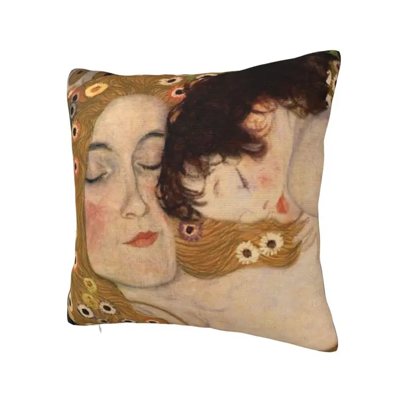 Custom The Three Ages Of Woman Pillow Case for Sofa Gustav Klimt Painting Art Nordic Cushion Cover Square Pillowcase