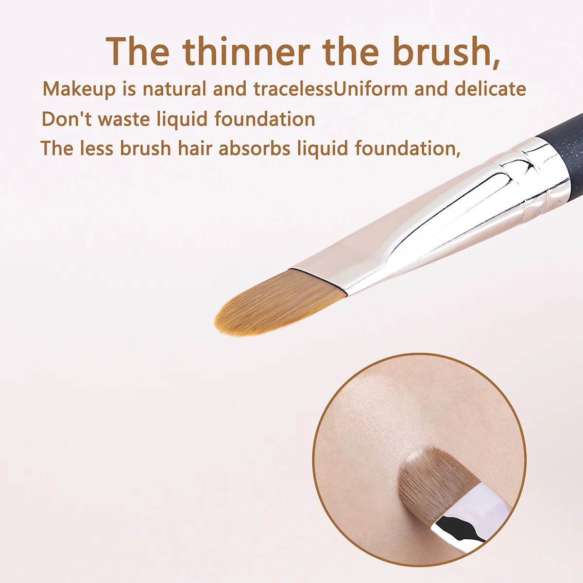 Flat Round Ultra-thin Concealer Makeup Brush Upgraded Professional Precise Liquid Foundation Cream Concealer Make-up Tool