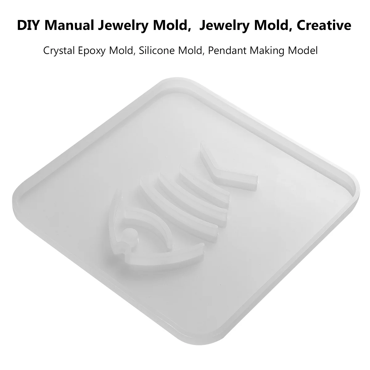 

1Pcs DIY Crystal Epoxy Mold Fish Bone Square Design Durable Silicone Mold for Table Decoration Coaster Cup Mat