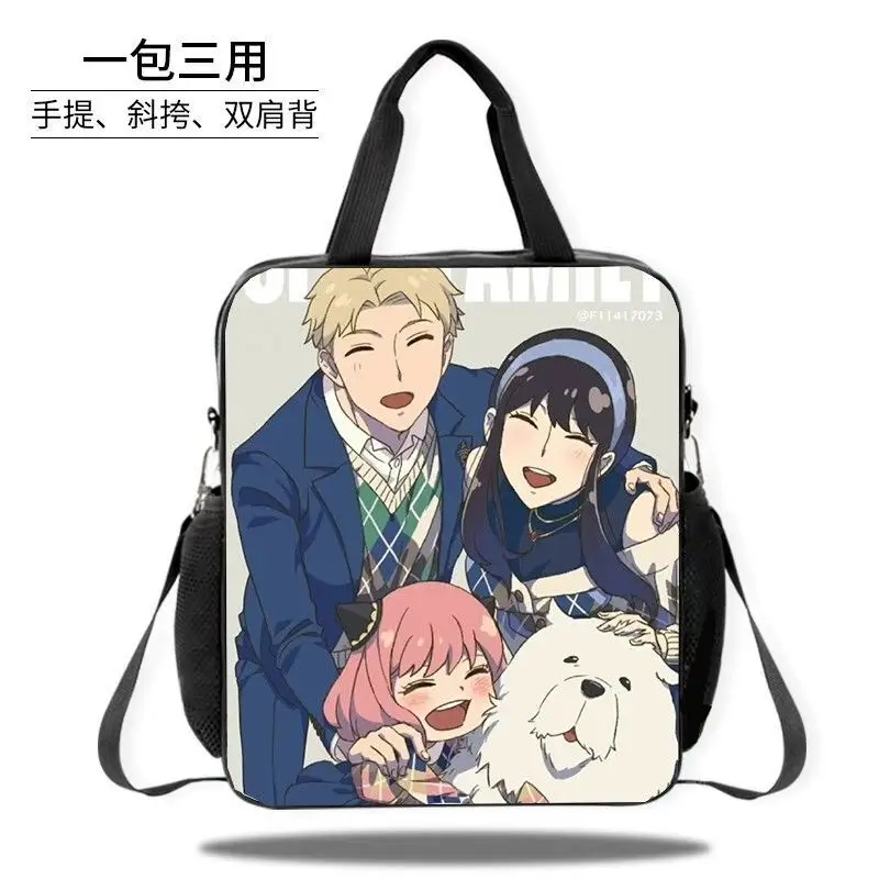 Spy X Family Aniya Pink Cute Series Estudiantes de secundaria Almacenamiento de libros de texto Tutoría Bolso de hombro tipo bandolera Anime