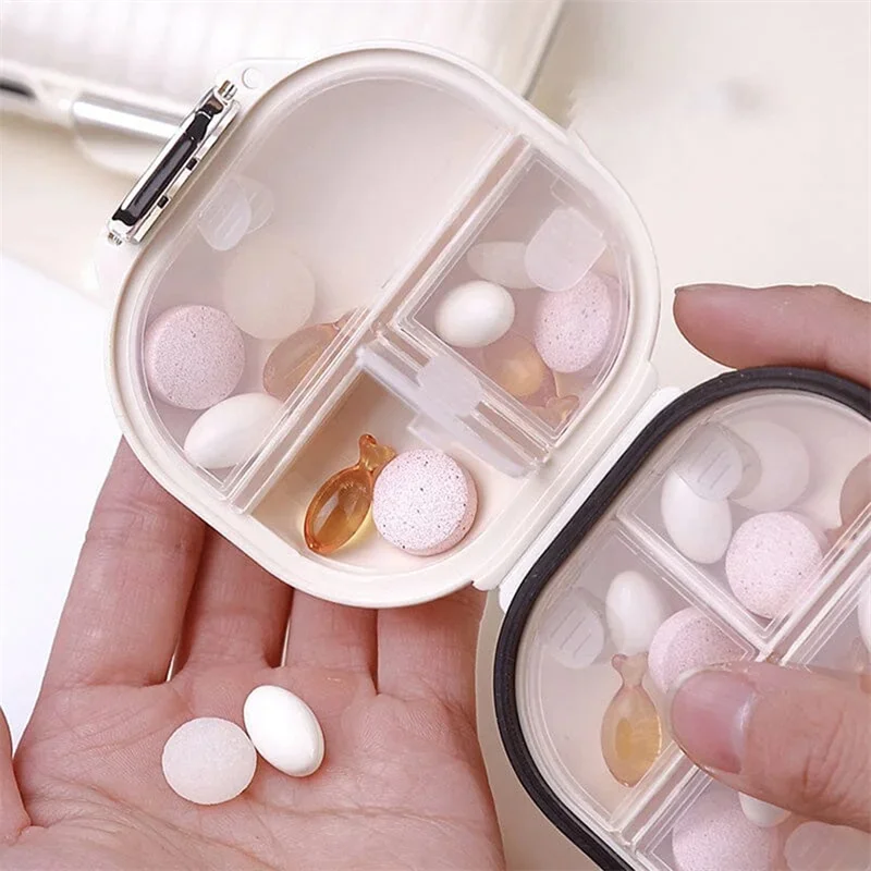 Mini Storage Box Portable Pill Box 7days Travel Multi-Grid Split Package Pills Box Multifunctional Tablets Sealed Jewelry Box