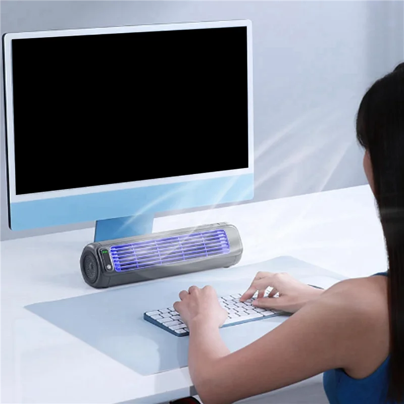 ABLK 4X aire acondicionado de refrigeración ventilador de torre de escritorio aire acondicionado portátil Split Max, turbina eólica constante ventilador USB silencioso