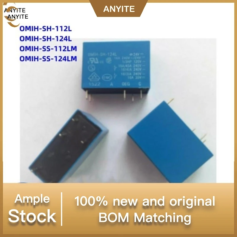 NEW 10Pcs/LoT     OMIH-SS-112LM  OMIH-SS-124LM  OMIH SS 124LM  OMIHSS 112LM  12VDC 24VDC 12V 16A 4PIN