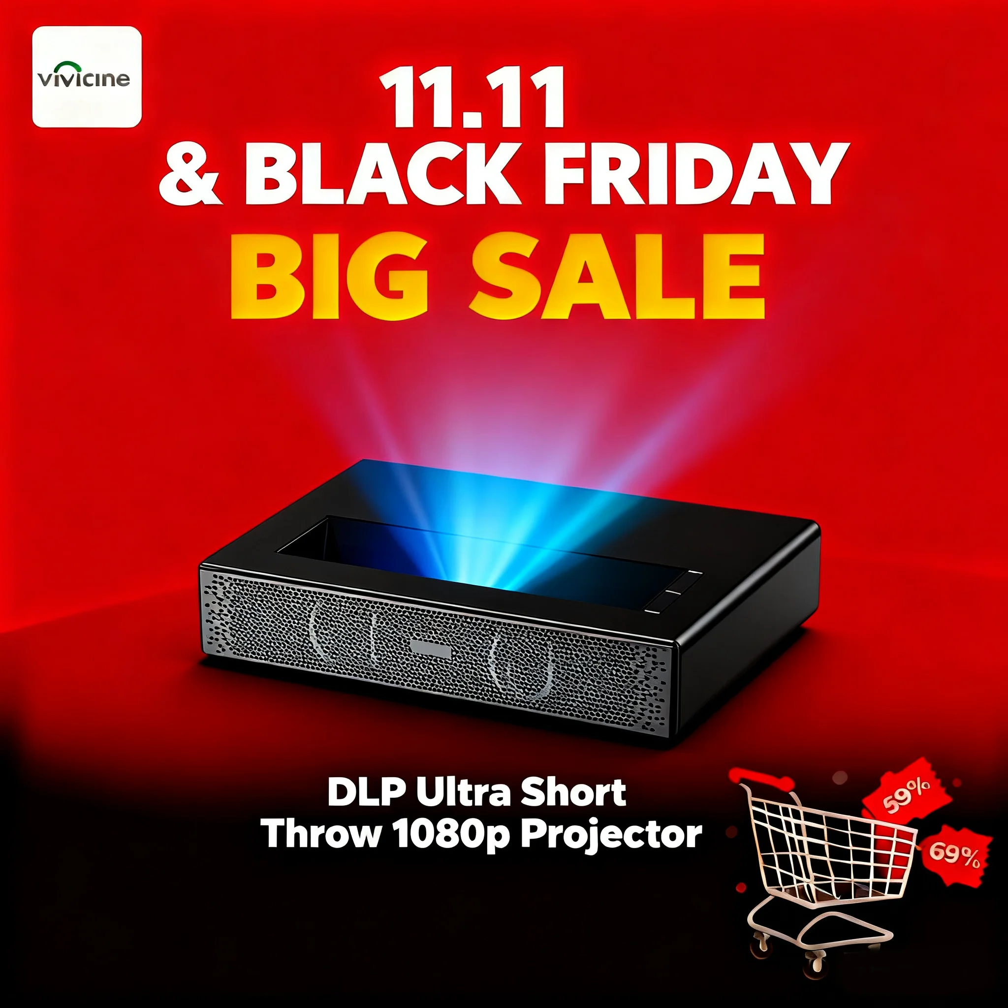 جديد وصول كامل HD 1080P المحمولة المسرح المنزلي فيديو التعليم العارض DLP UST الترا قصيرة رمي جهاز عرض ليزر