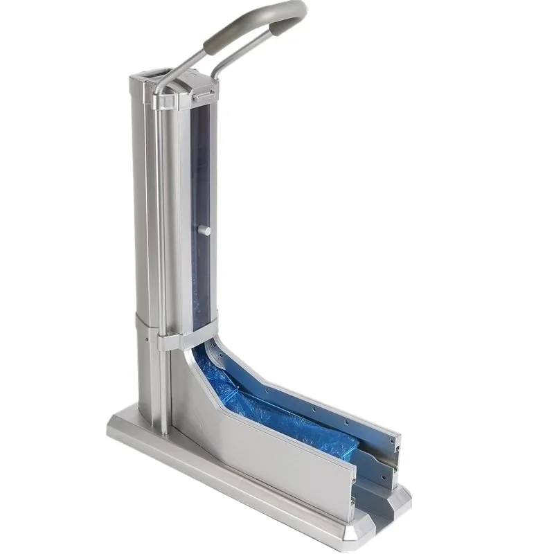 Perspective window foot pull type with armrest drag type continuous overshoe machine model